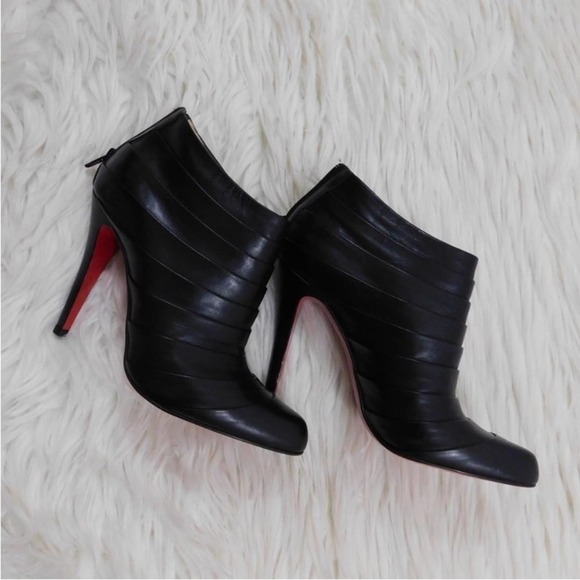 Christian Louboutin Orniron 100 Seta Calfskin Ankle Booties - Picture 6 of 11